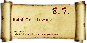 Bobár Tirzusz névjegykártya